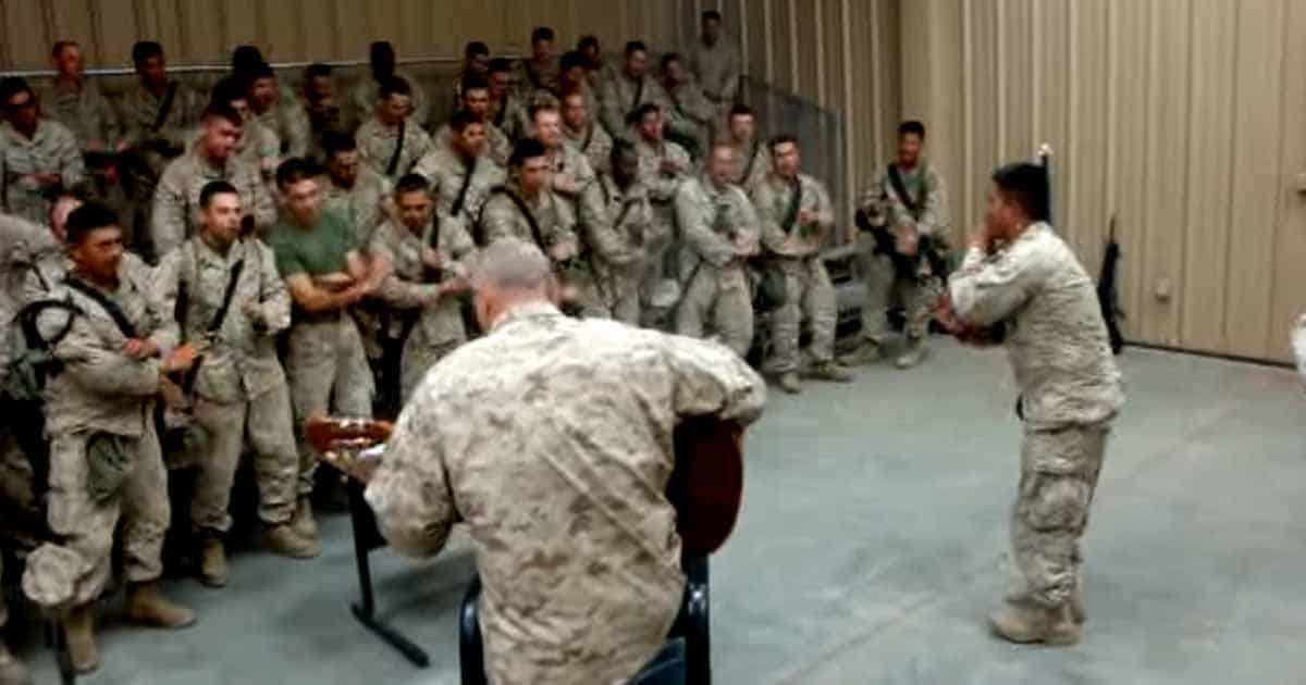 A Group of Marines Expressed Their Faith With "Lord, I Lift Your Name on High" 2