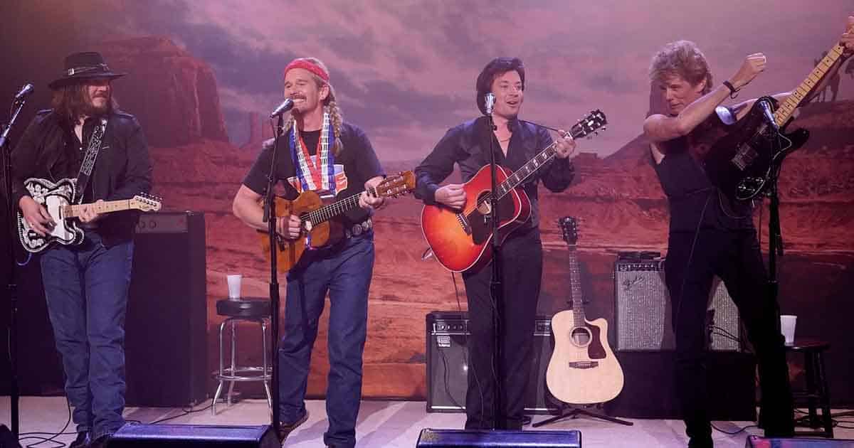 Jimmy Fallon and Ethan Hawke Mimic Willie Nelson and Johnny Cash 2