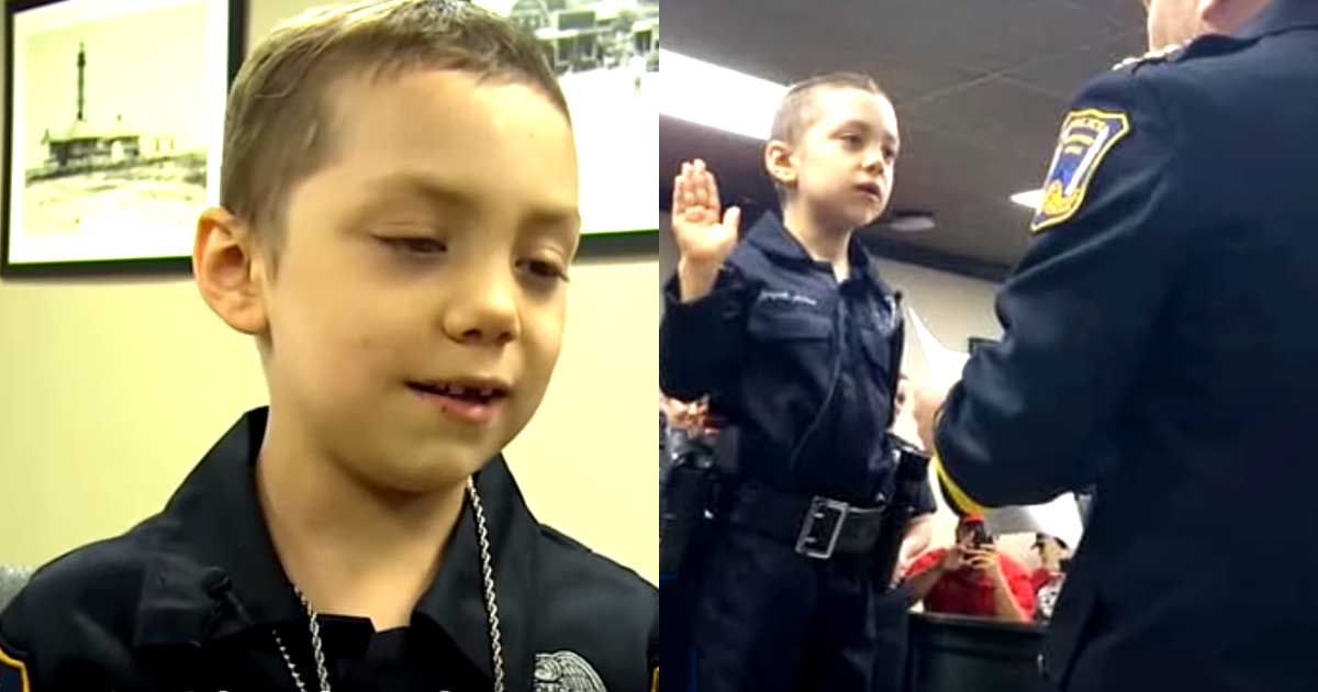 6-Year-Old with Cancer Becomes Honorary Police Officer in Texas 2