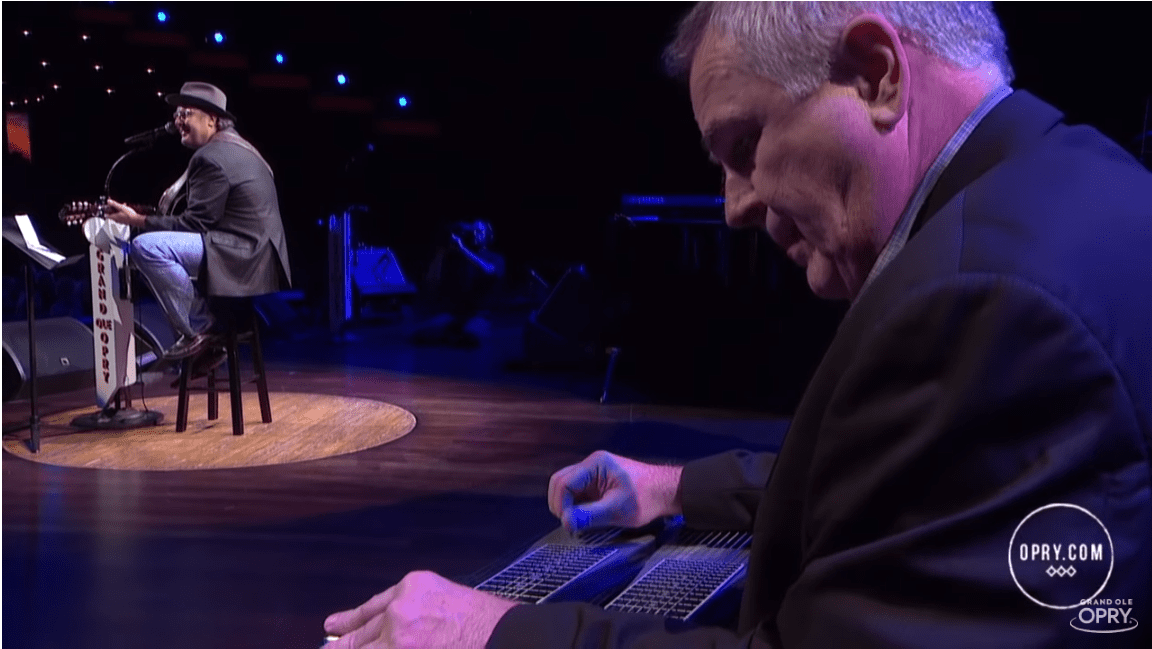 Vince Gill and Paul Franklin Delivers a Great Performance of "A World Without Haggard" at the Opry 1 paul franklin, vince gill