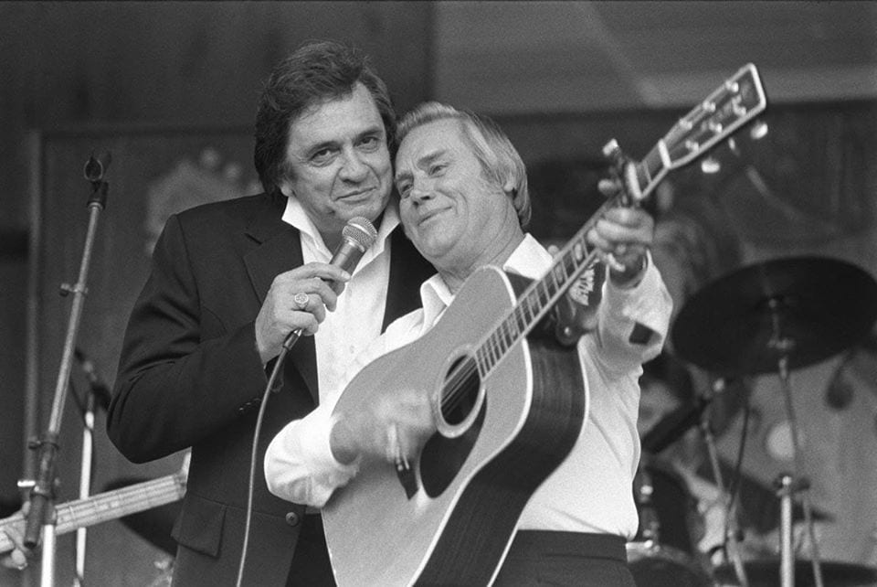 Johnny Cash and George Jones