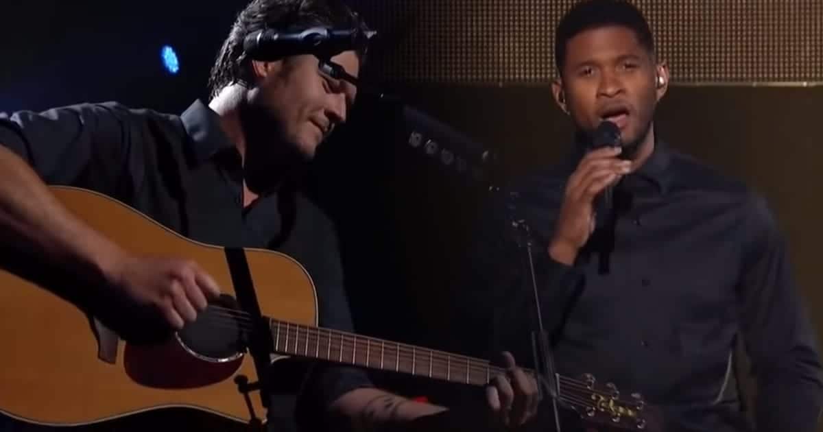 Blake Shelton and Usher Closes a Benefit Concert with a Moving Duet of "Home" 2