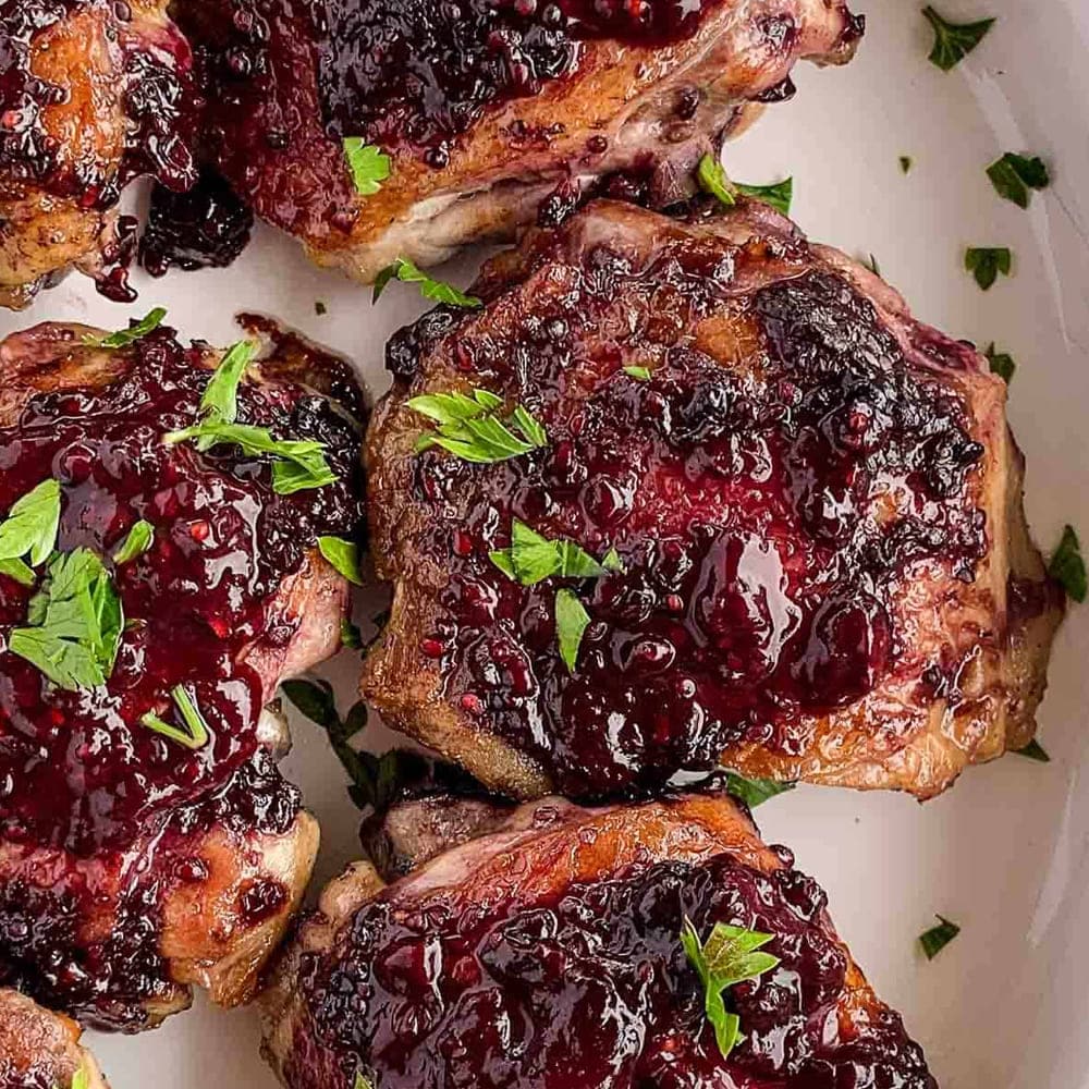 Blackberry Glazed Chicken Thigh Recipe