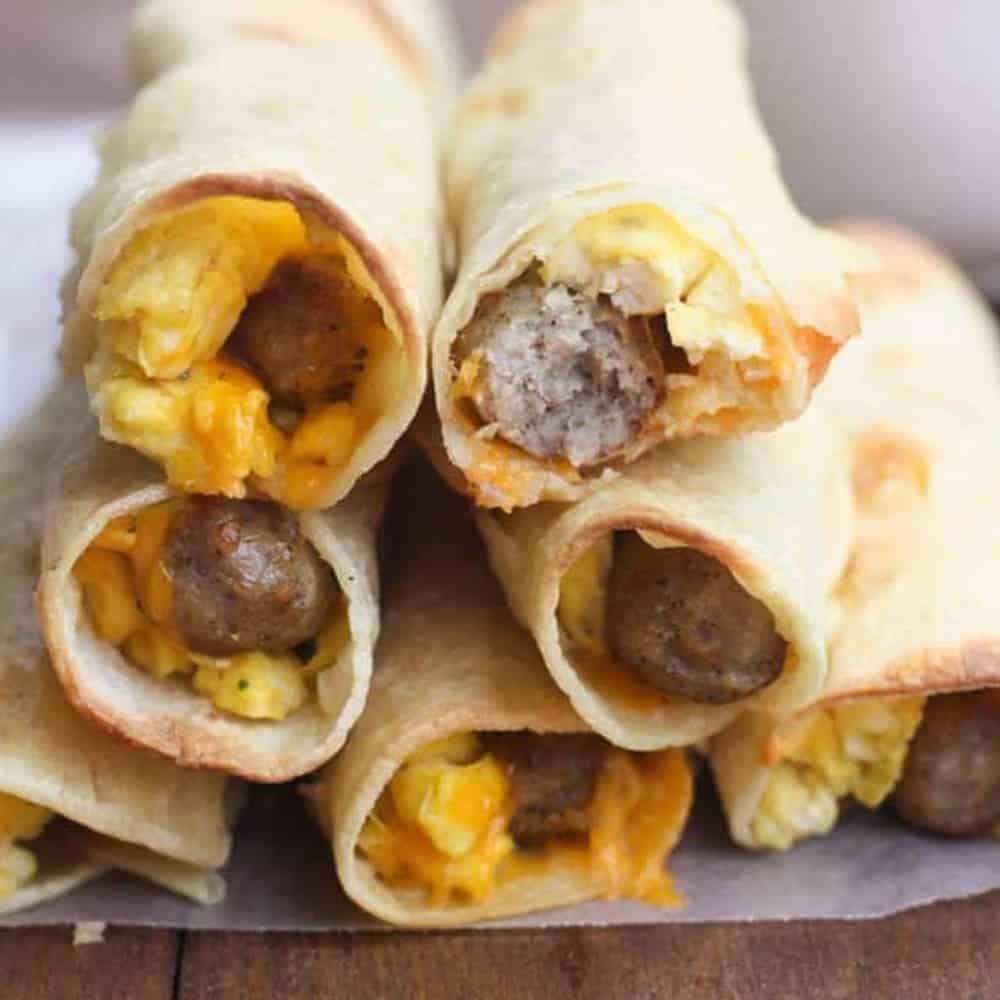 Egg and Sausage Breakfast Taquitos Recipe