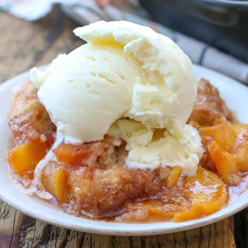 Southern Peach Cobbler by Barefeet In The Kitchen Recipe
