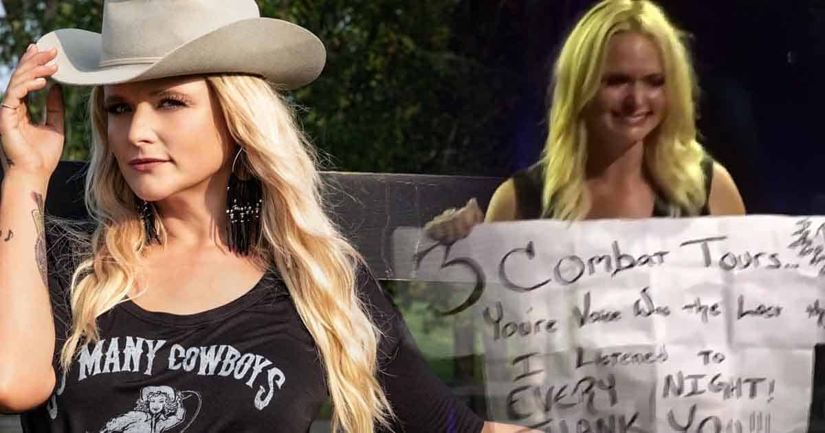 Miranda Lambert Stopped Singing And Broke Down In Tears After Spotting This Soldier's Sign