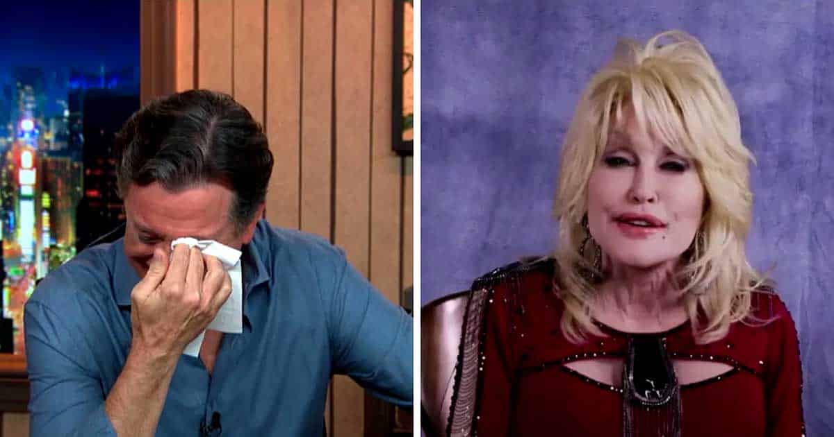 Stephen Colbert Cries As Dolly Parton Sings “Bury Me Beneath The Willow”
