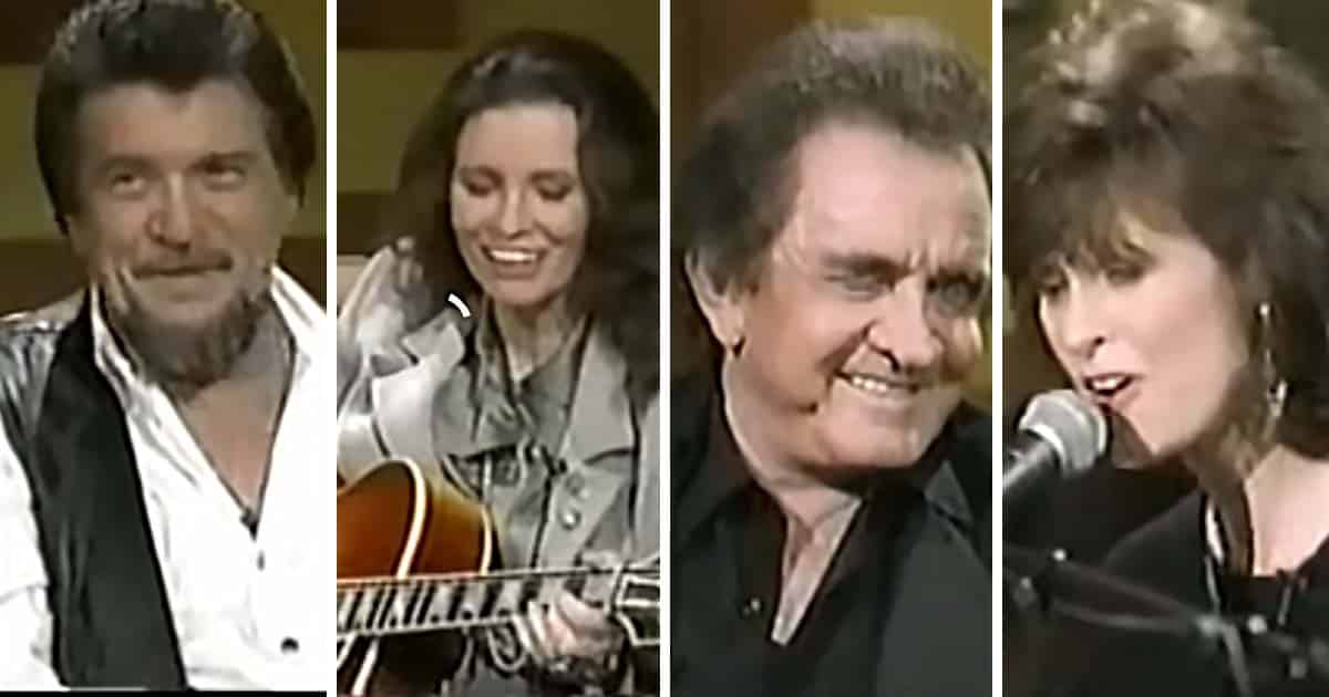 Johnny Cash & Waylon Jennings Can’t Stop Smiling While Wives Serenade Them