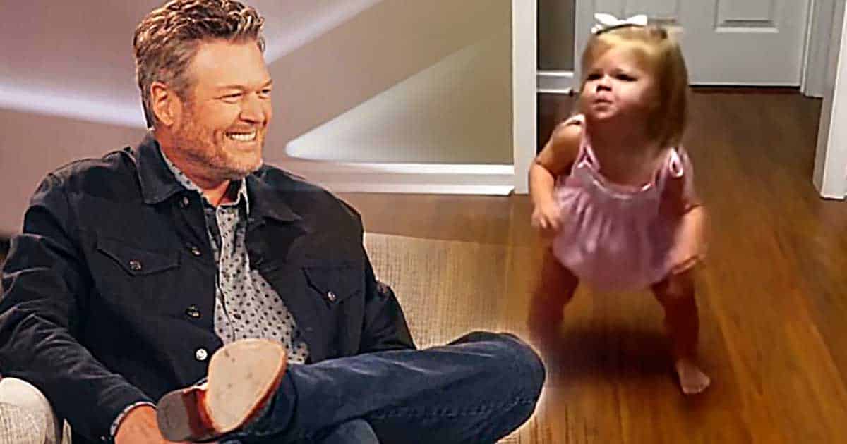 Little Girl Hears Her Favorite Blake Shelton Song & Gets Up To Dance