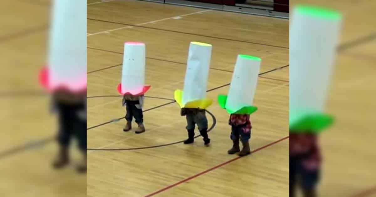3 Students Give Dance To “Elvira” Wearing Oversized Cowboy Hats