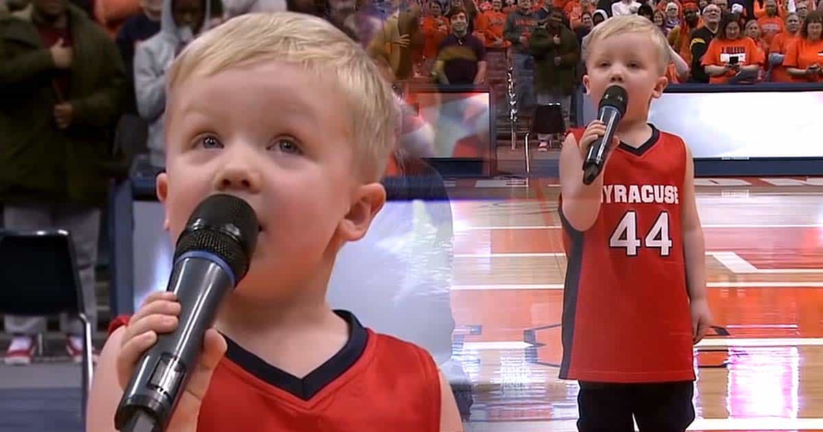3-Year-Old Drake Grillo Wowed Many Signing National Anthem At Carrier Dome