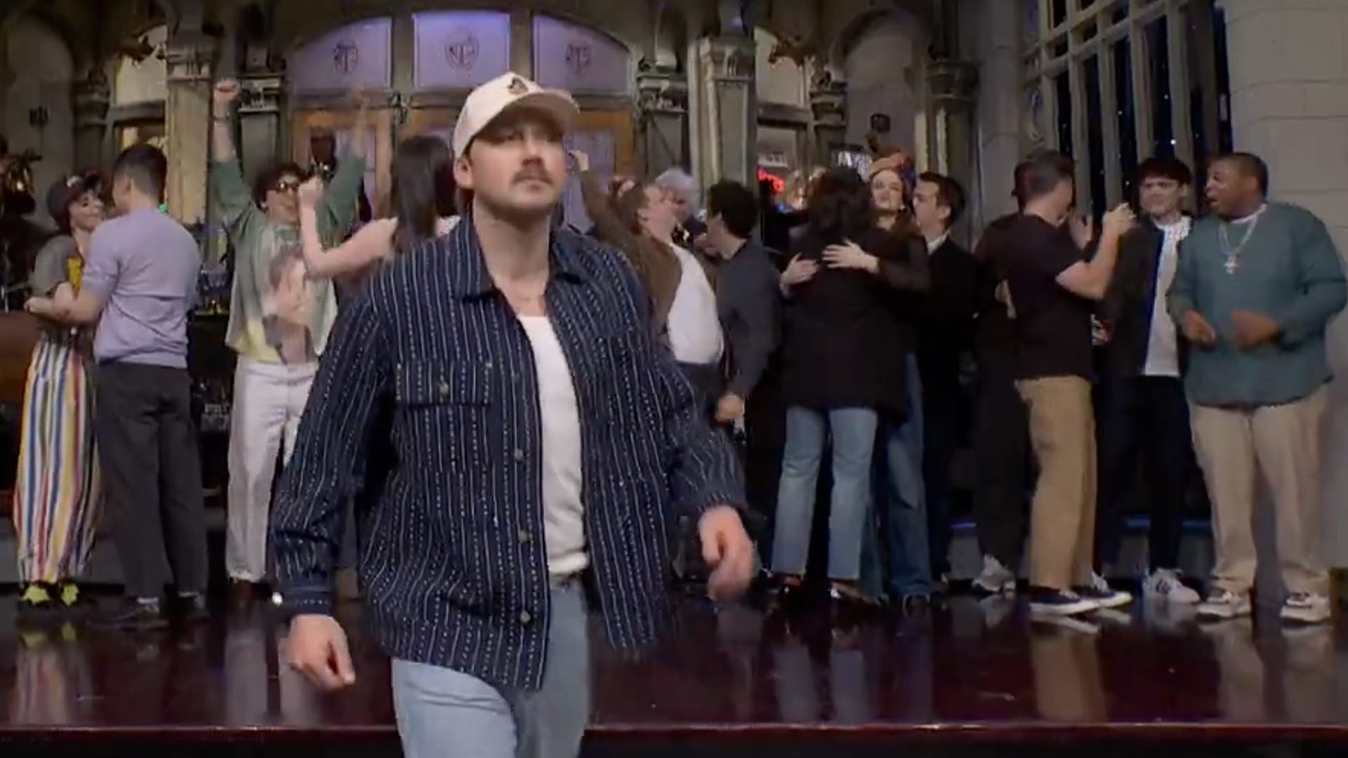 Morgan Wallen quietly exits the SNL stage before the final credits, later posting from the airport with the caption “Get me to God’s Country."