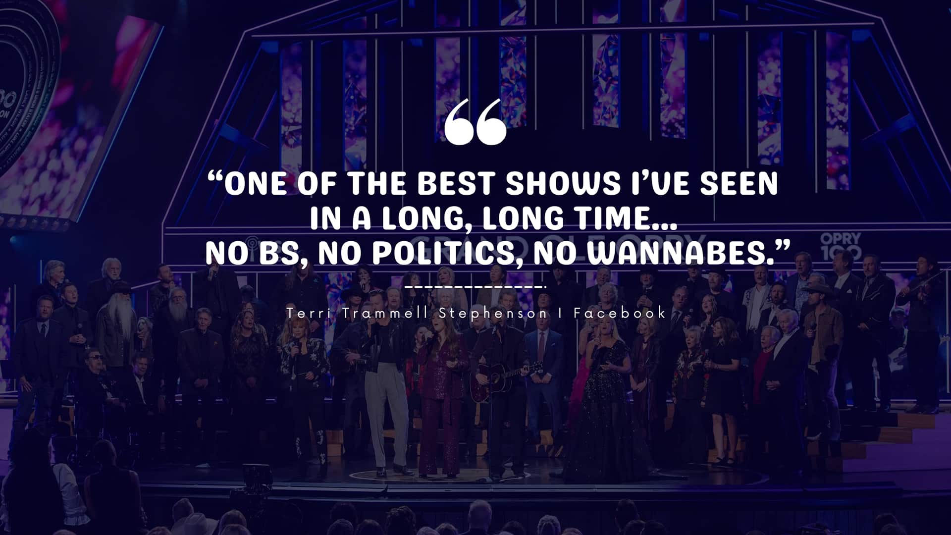 Country fans praise Opry 100 as one of the best specials in years, celebrating its heartfelt tribute to real country music and tradition.