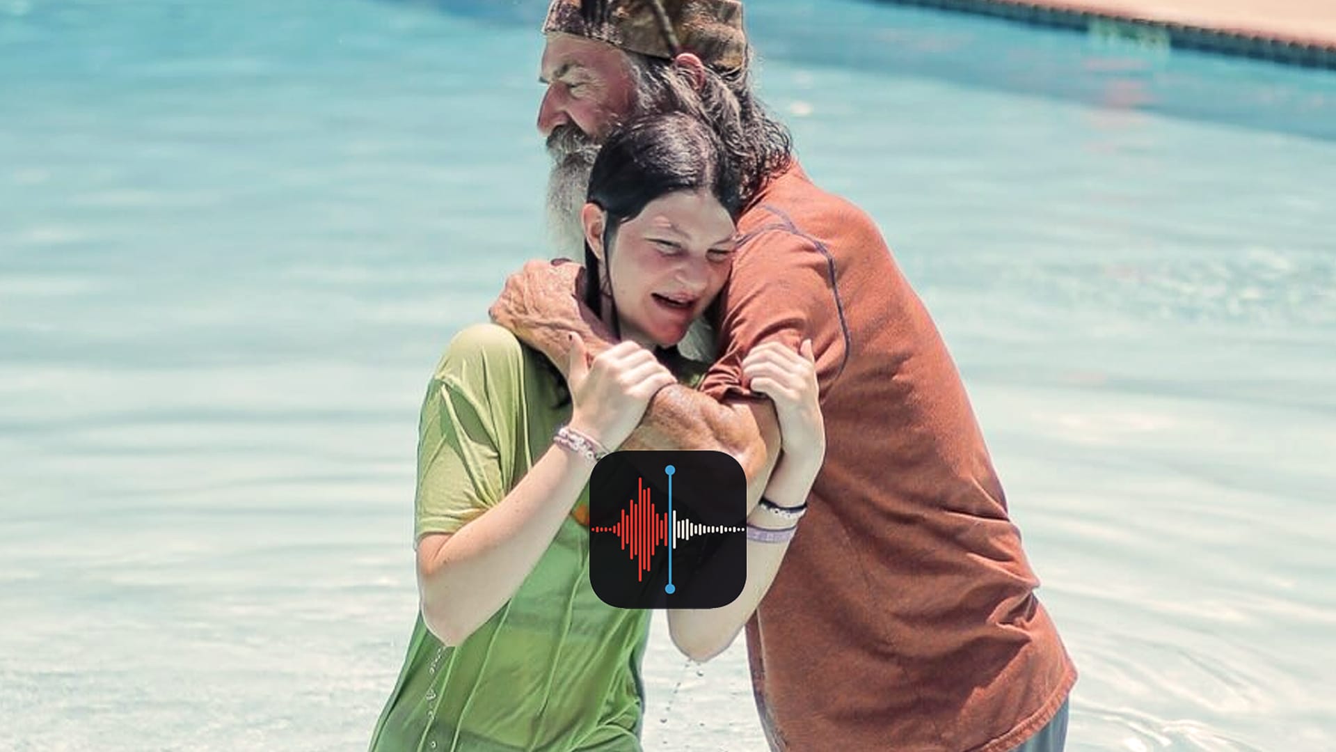 Phil Robertson embraces granddaughter Mia in water during a moving moment before his passing.