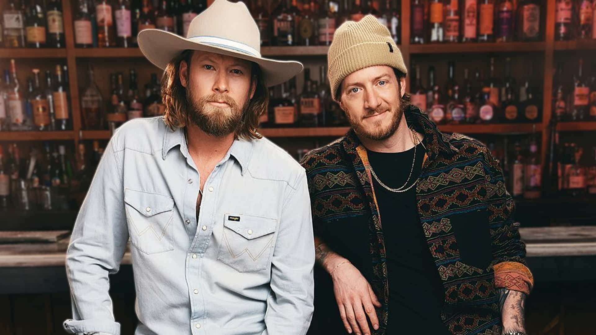 Florida Georgia Line’s Tyler Hubbard and Brian Kelley stand together at a bar amid speculation about whether the duo is done for good and what really happened between them.