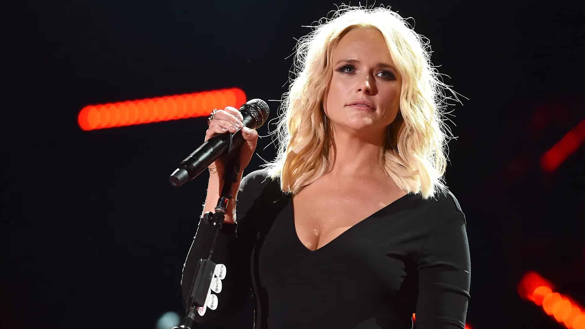 Miranda Lambert performs onstage at a concert, now under fire for focusing on animals during the Texas floods tragedy.