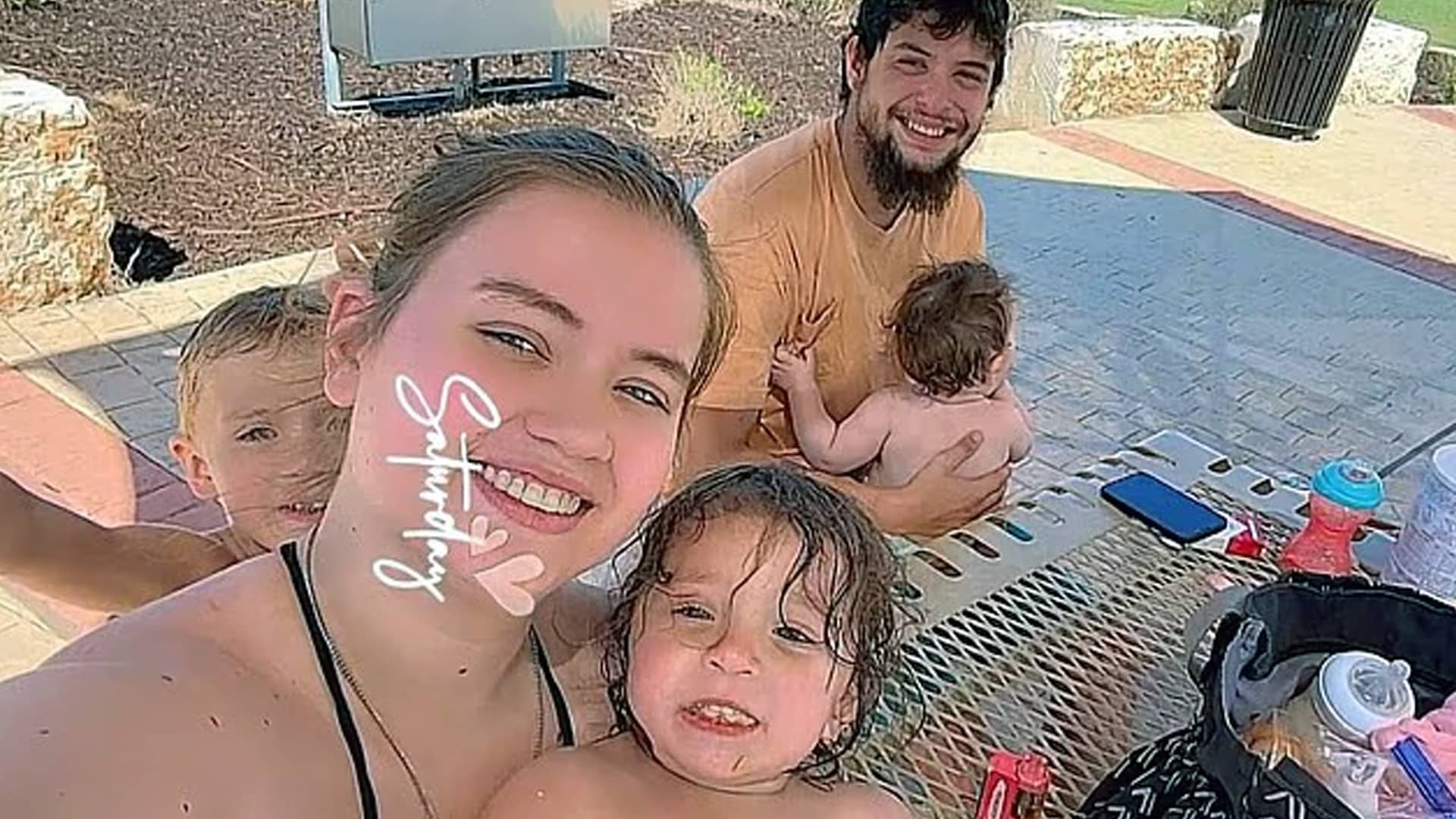 Julian Ryan smiles with his fiancée and kids in a family photo before the Texas floods that took his life in a heartbreaking tragedy.