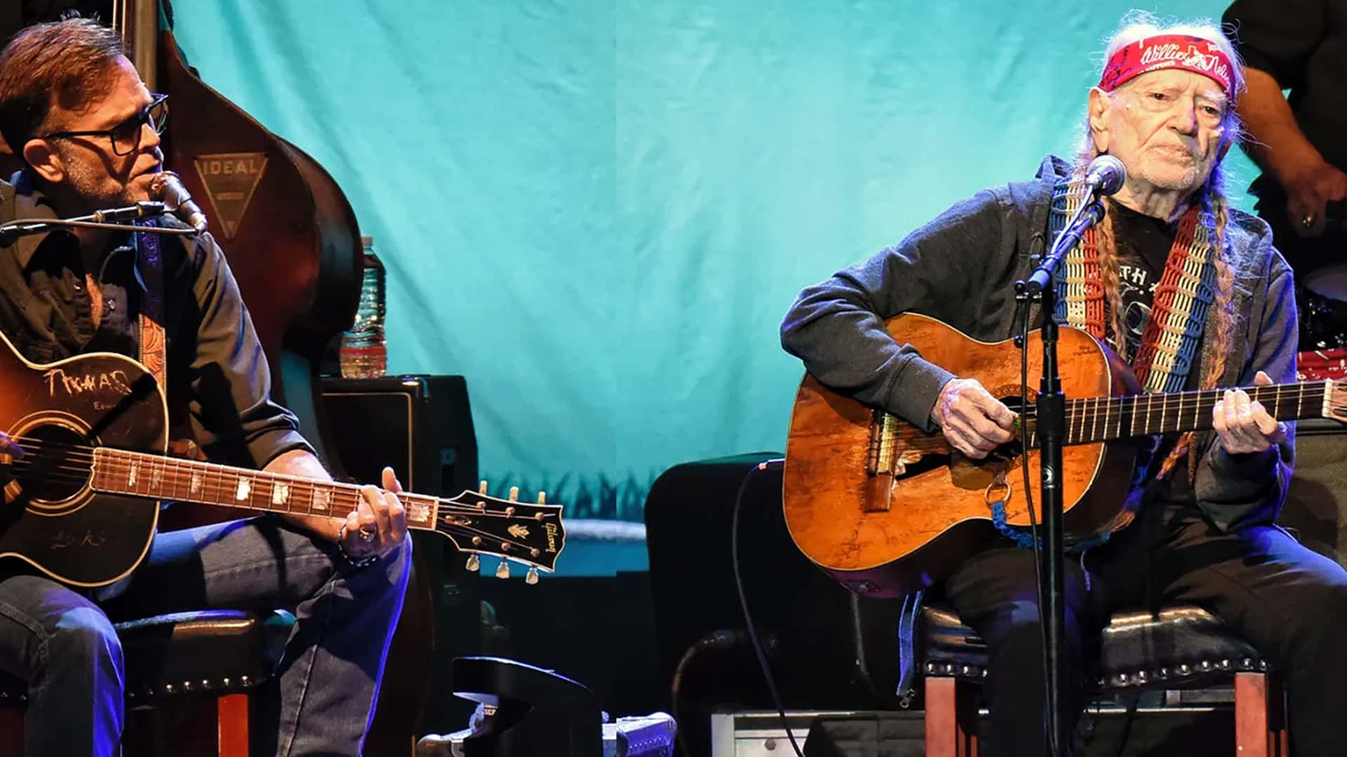 Willie Nelson performs at the Outlaw Music Festival on Friday, August 1, bringing his signature style to the Jones Beach stage.