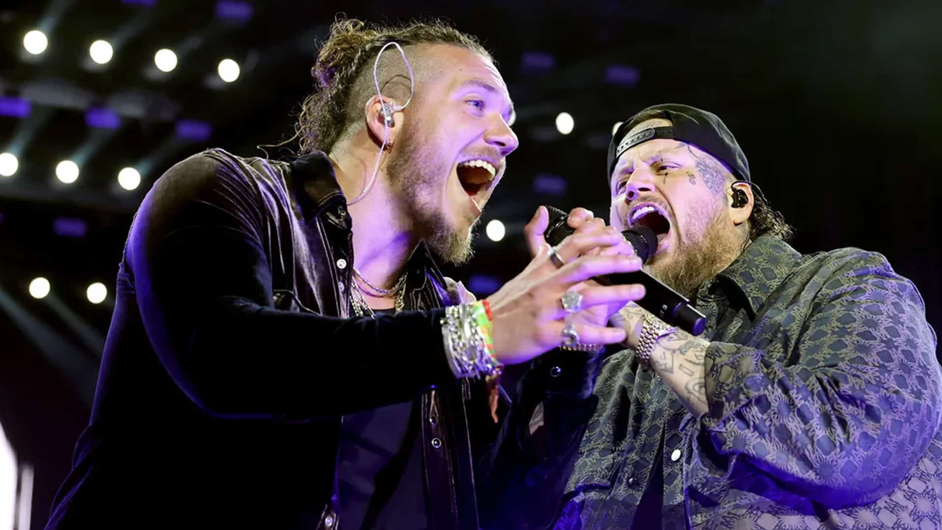 Brandon Lake and Jelly Roll sing side by side during their powerful duet, the same collaboration that stirred backlash from fellow Christians.