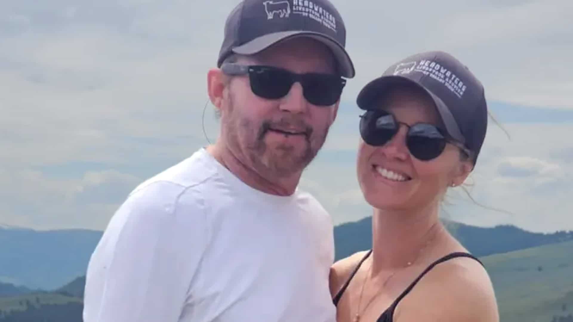 Brandon Blackstock smiling with Brittney Marie Jones during a sunny day outdoors in Montana, as her father calls them soulmates following Blackstock’s passing.
