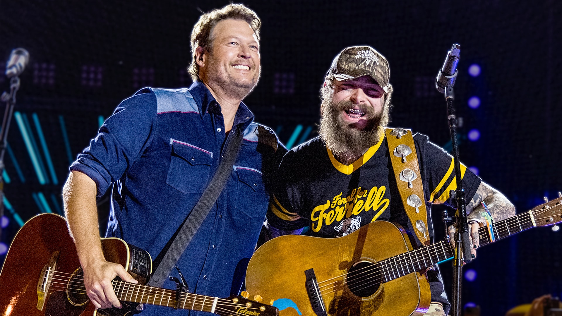 Post Malone and Blake Shelton performing together, a snapshot of the country crossover energy reshaping radio’s top 10 in 2025.