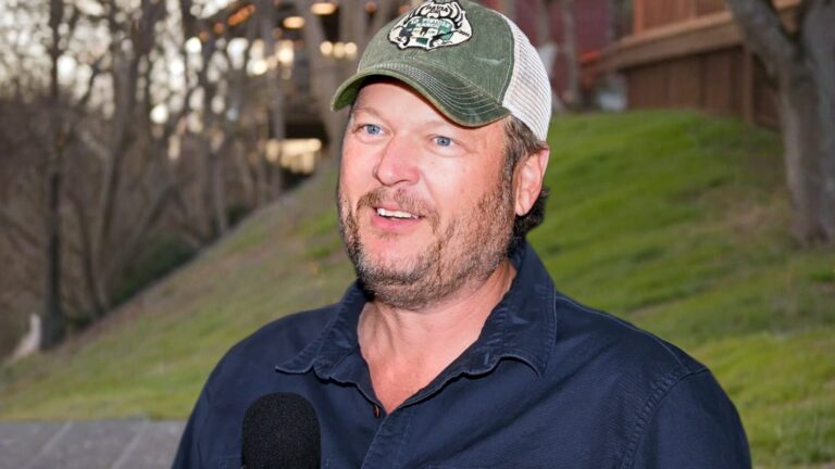 Blake Shelton speaking in a candid interview about his struggles moving on from Miranda Lambert before their divorce.