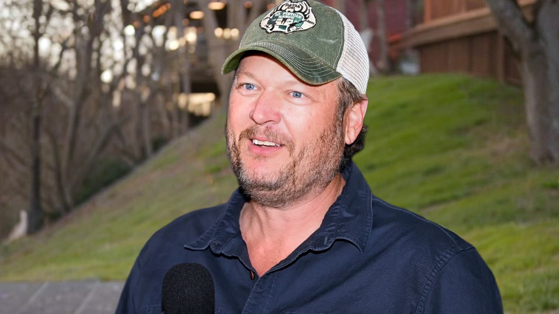 Blake Shelton speaking in a candid interview about his struggles moving on from Miranda Lambert before their divorce.