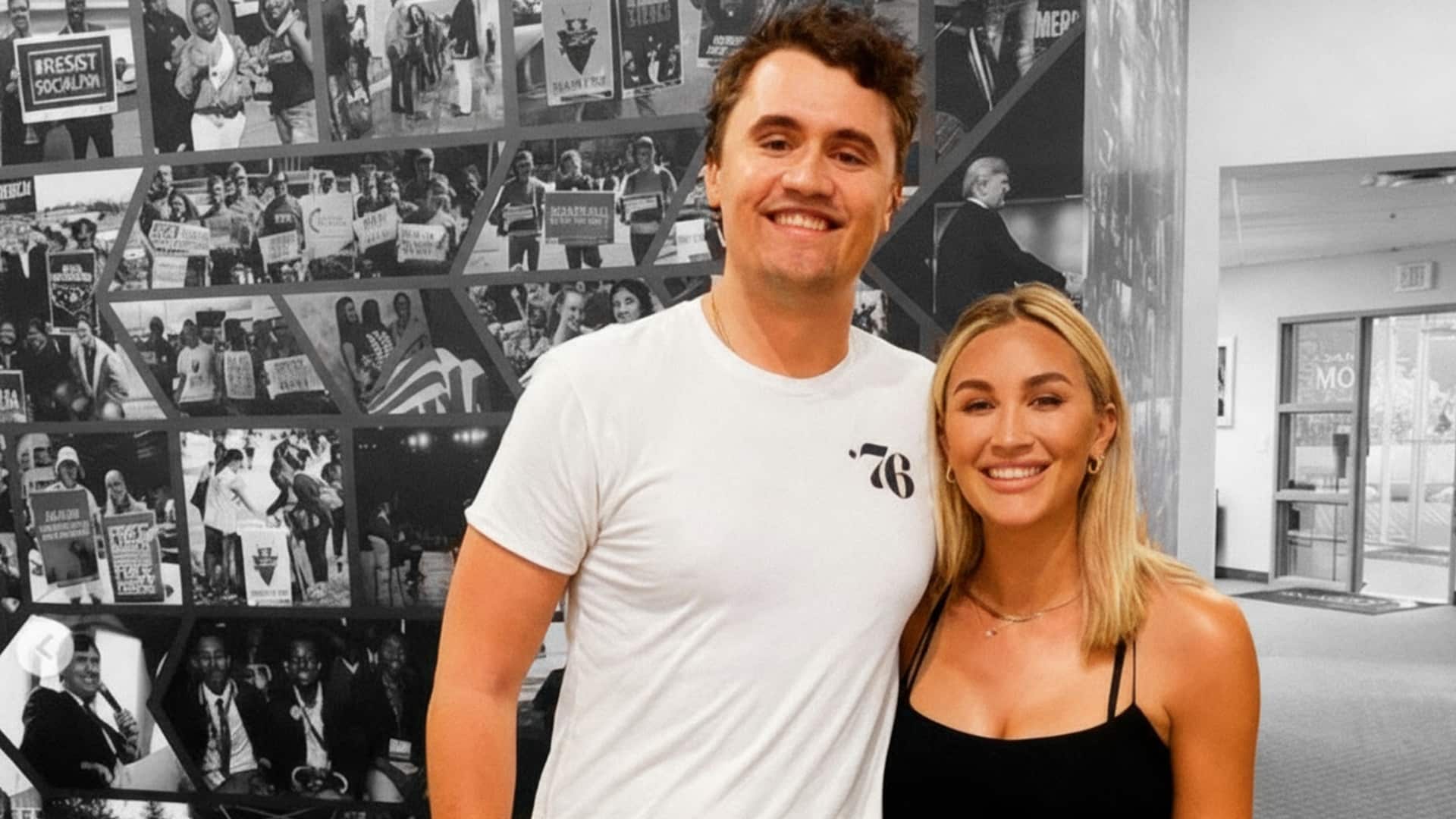 Brittany Aldean pictured at a gathering, sharing afterward that Charlie Kirk’s memorial left her forever changed in faith and perspective.
