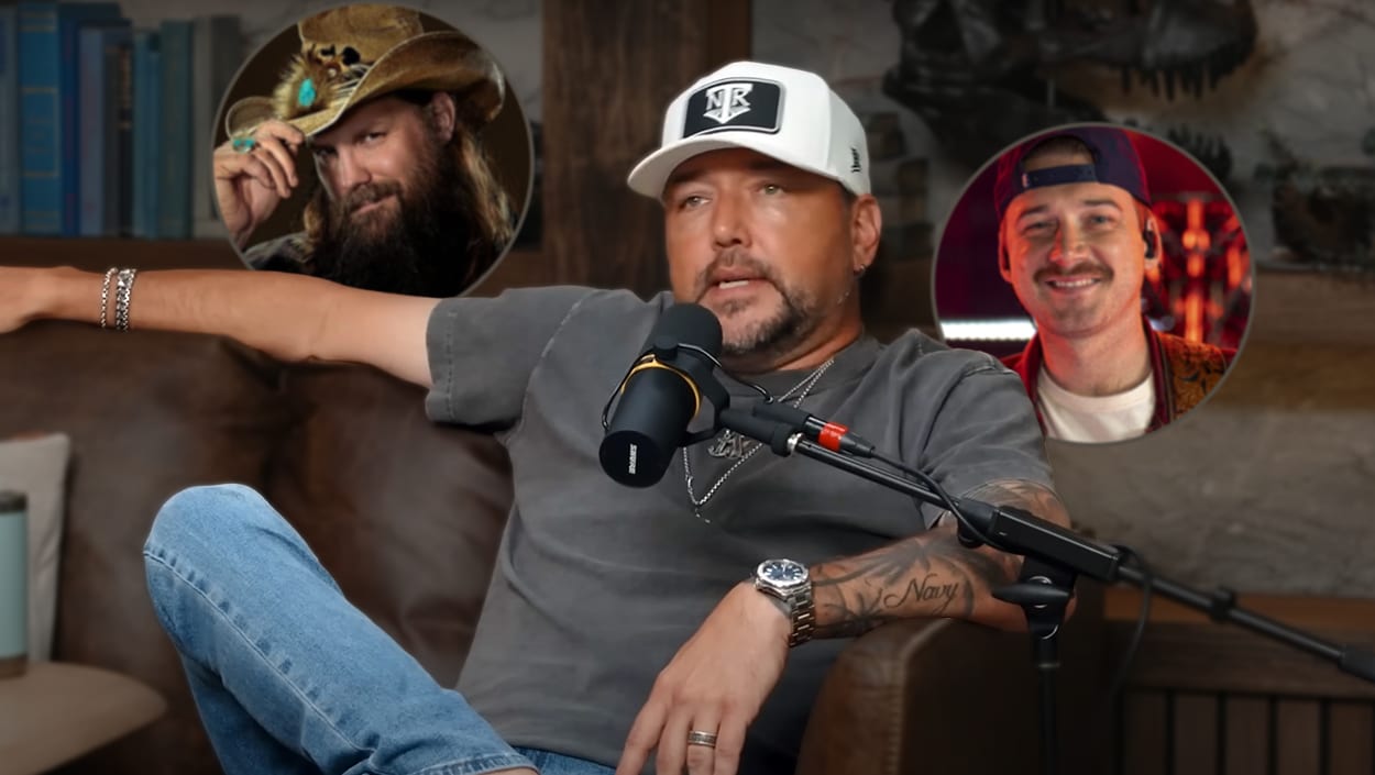 Country star Jason Aldean during an interview, calling Chris Stapleton the best vocalist and Morgan Wallen a global force in the genre.