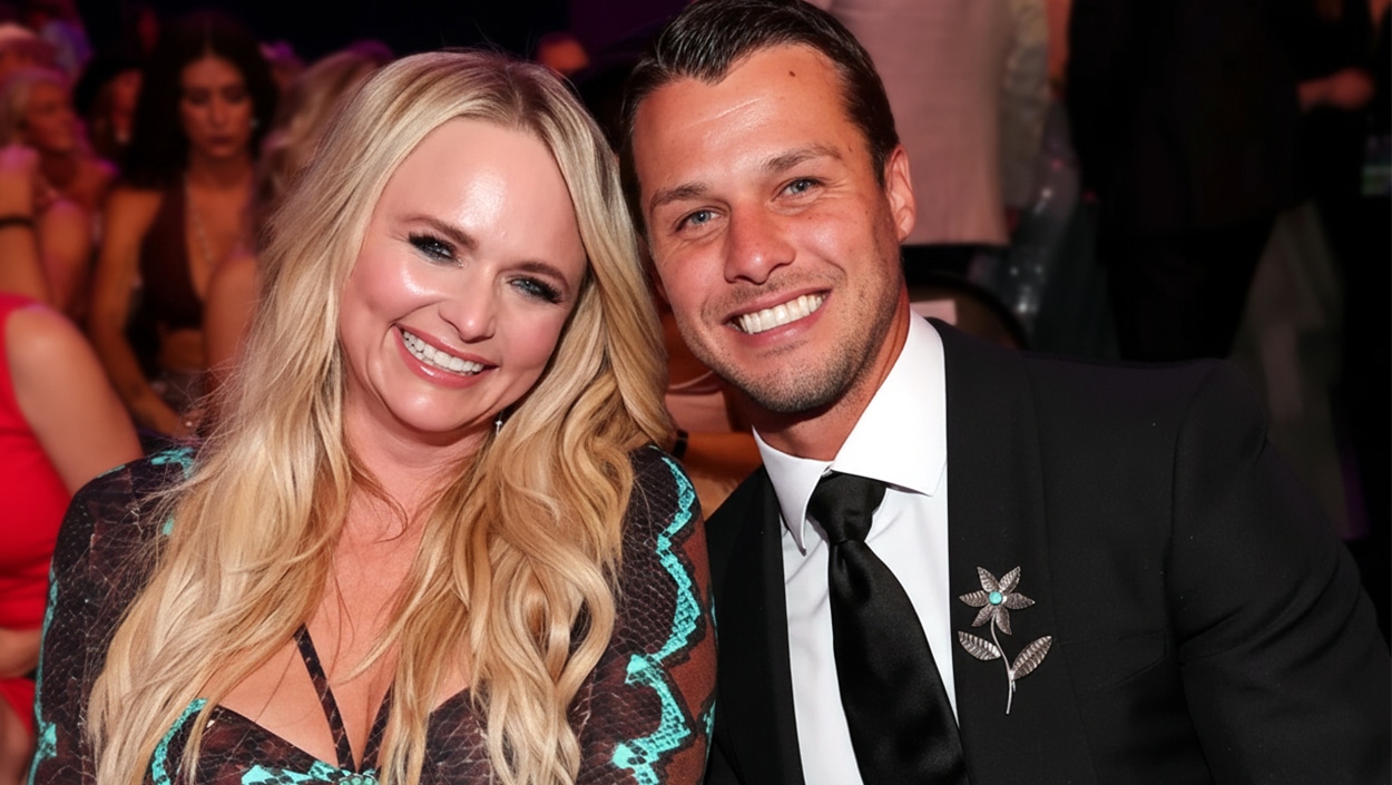 Miranda Lambert and husband Brendan McLoughlin smiling together at an event, their marriage reportedly built on one key condition.
