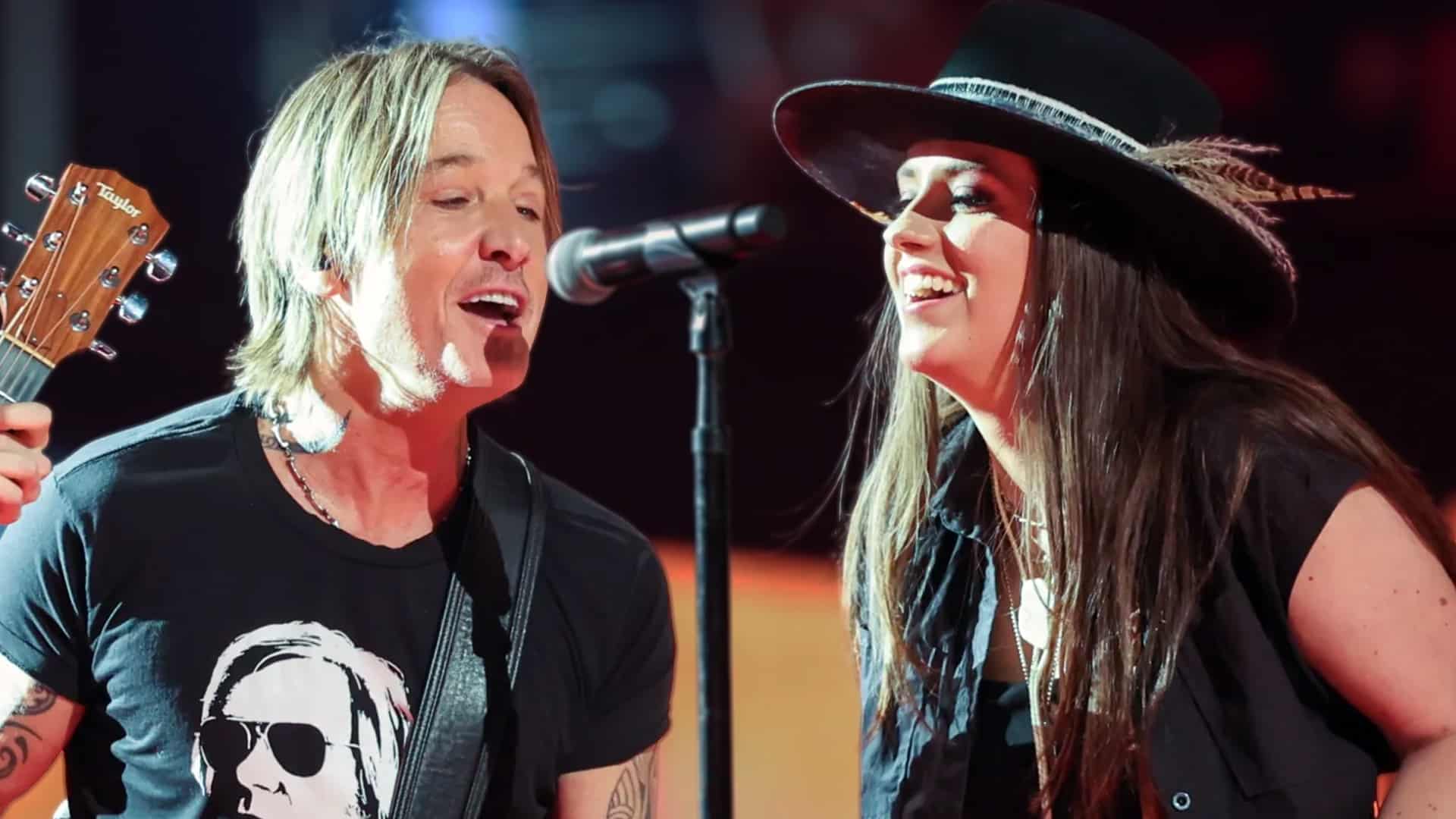 Country guitarist Maggie Baugh singing with Keith Urban, whose Hershey show sparked rumors after she skipped the lineup.