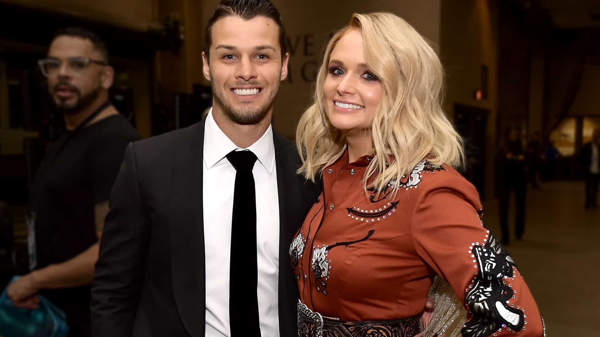 Country star Miranda Lambert with husband Brendan McLoughlin, sharing a joyful moment that mirrors the love behind his heartfelt birthday tribute.