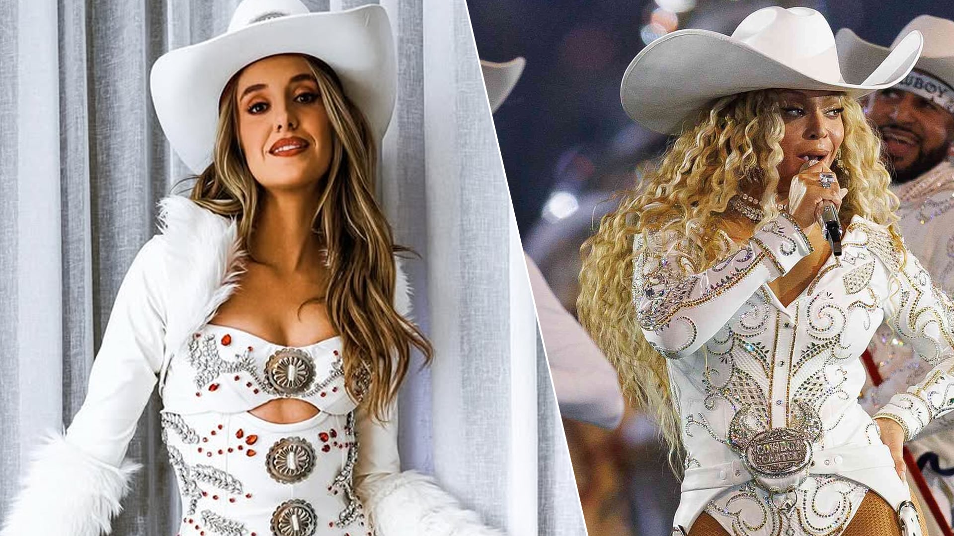 Beyoncé Fans Accuse Lainey Wilson of Copying Her Christmas Halftime  Performance