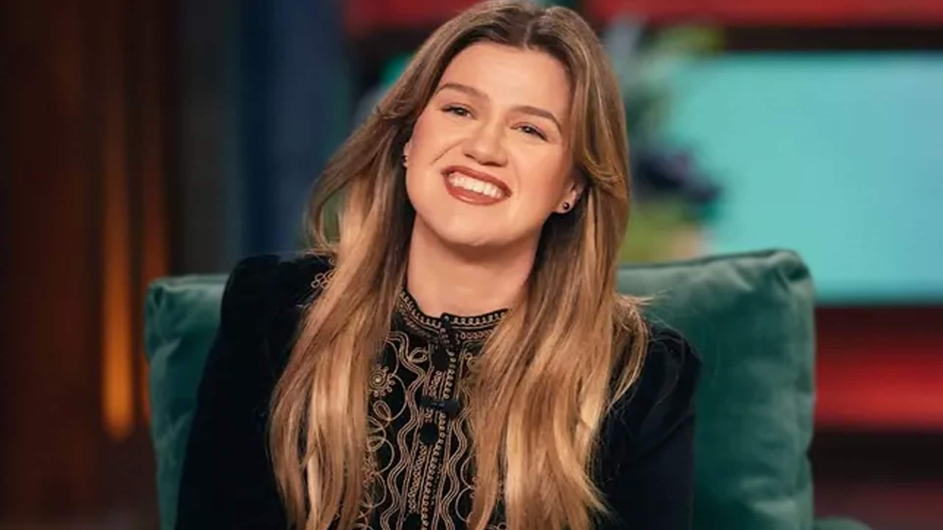 Kelly Clarkson smiles during a studio taping, amid growing talk that she may step away from her daytime show to focus on family and music.