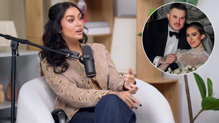 Brianna Chickenfry speaks on Impaulsive podcast in tan suede jacket, revealing Zach Bryan's $12M NDA terms banning social media and work for 5 years, while slamming his 2025 wedding as a dig at her.