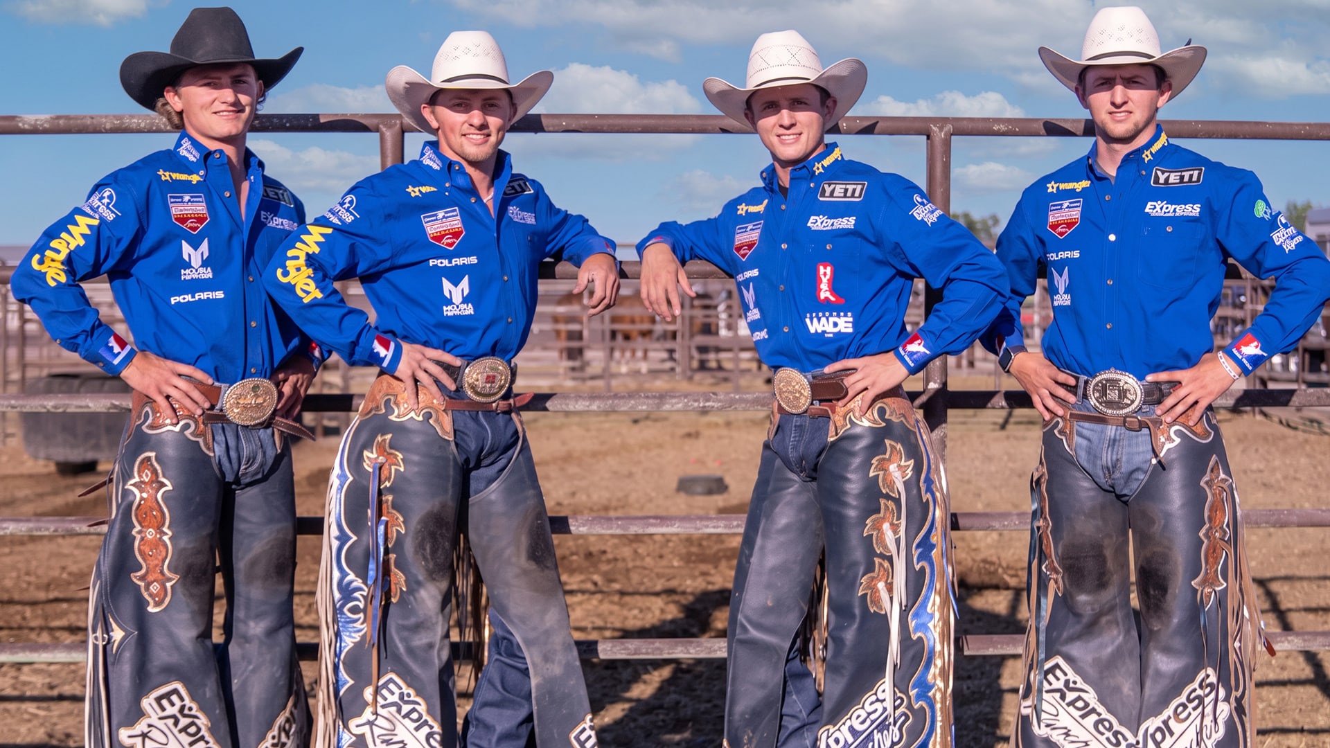 The four Wright Brothers appear together in photos as they head to the NFR for the first time, with the brother who missed their sweep leading the group.