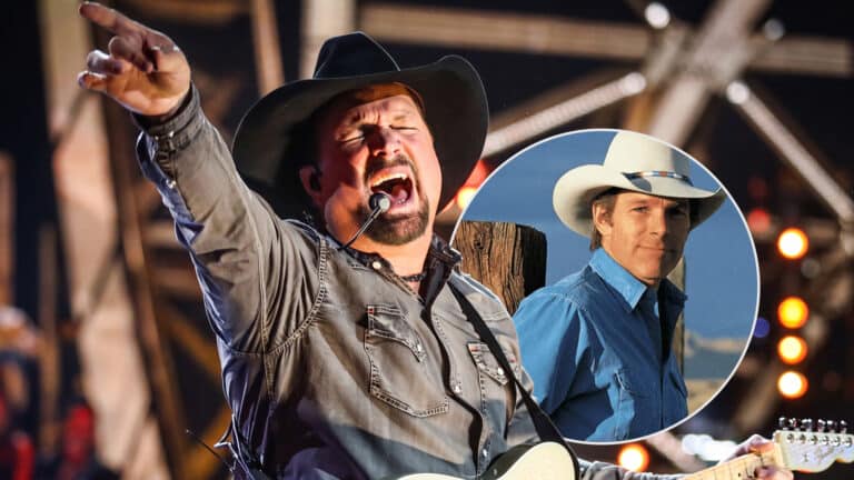 Garth Brooks is shown with Chris LeDoux inset as the rodeo’s 1976 world champion is remembered and Brooks admits he stole his whole act from Chris.