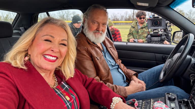 Roseanne Barr and Randy Quaid appear together as she makes her new show Meemaw without Hollywood and he plays her husband.